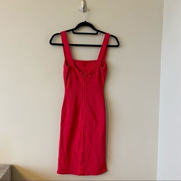 HERVE Leger “Valentine” Square Neck Bandage Dress - Picture 3 of 14